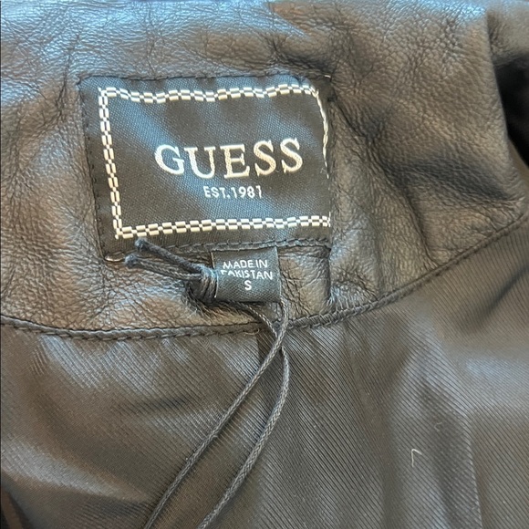 Guess Black Leather Moto Women's Jacket - Picture 2 of 11